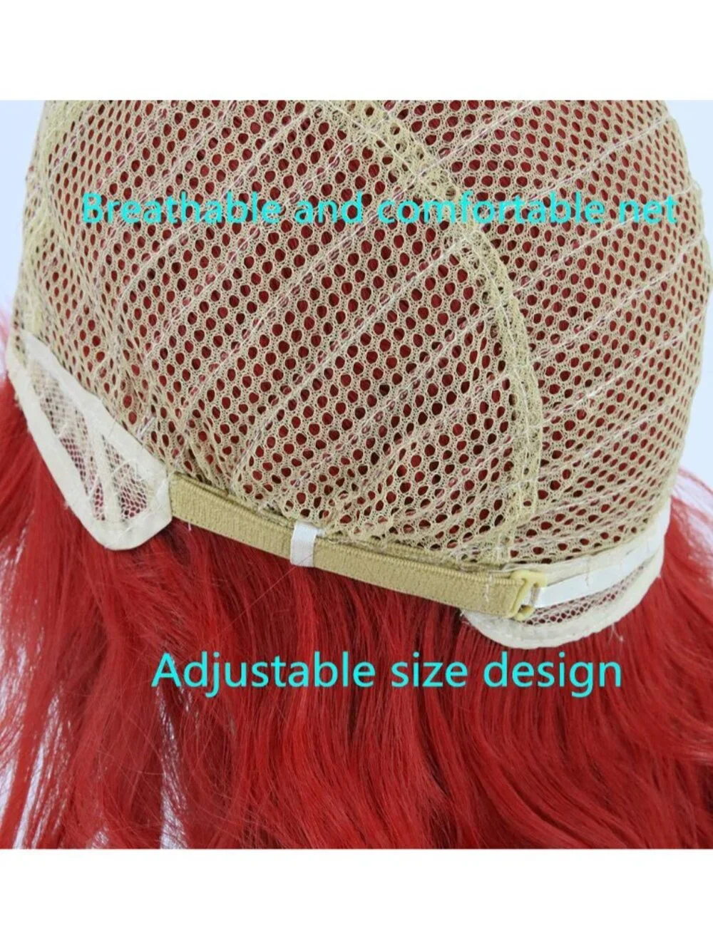 Women's Red Short Cosplay Halloween Costume Wig With Necklace Earrings
